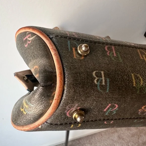 Dooney & Bourke Vintage Multicolor Rainbow Small “IT” Buckle Bag Satchel Y2K - Picture 5 of 9